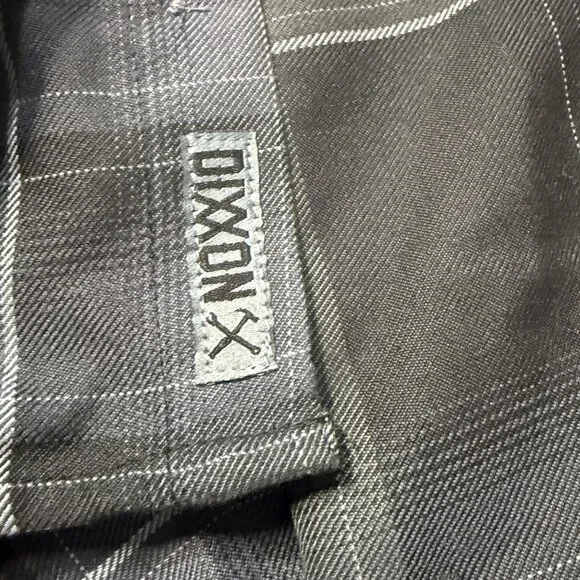 Dixxon Flannel Megadeth Black Gray Plaid Shirt Large NEW - Picture 8 of 9